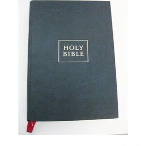 Black Holy Bible with Red Bookmark